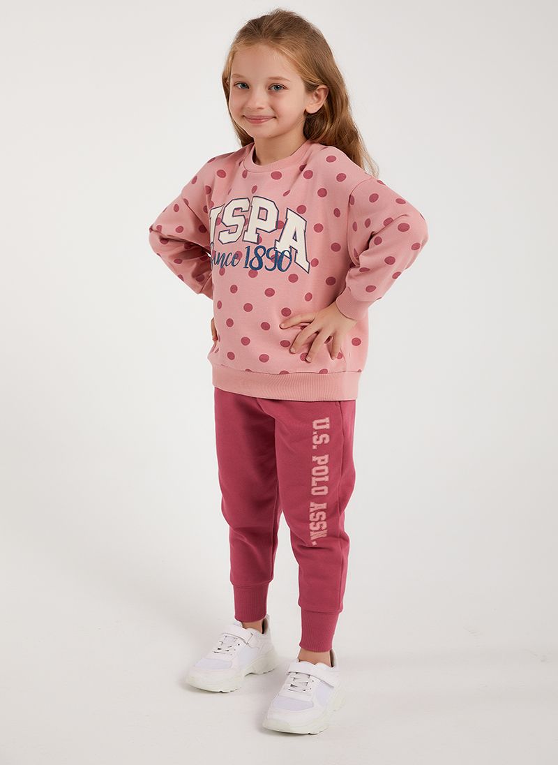 U.S. Polo Assn. Girls Pink Tracksuit Set