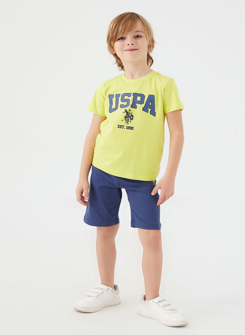 U.S. Polo Assn. Boys Green Bermuda Set