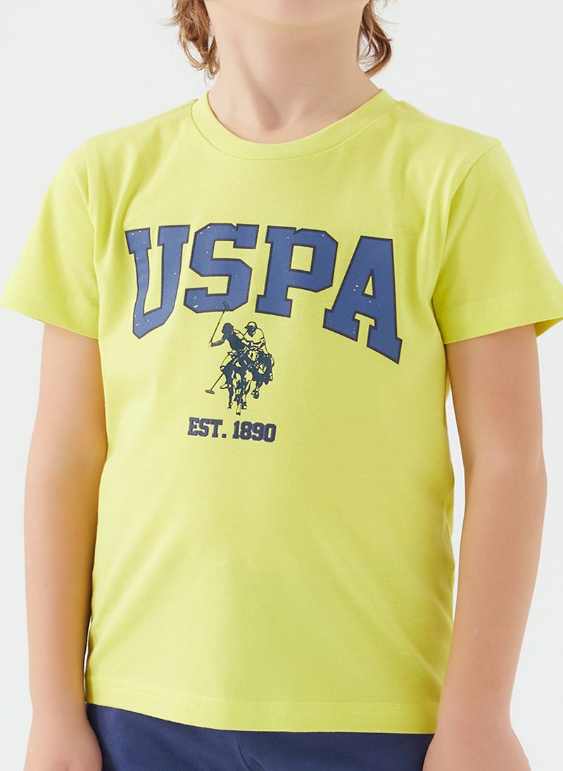 U.S. Polo Assn. Boys Green Bermuda Set