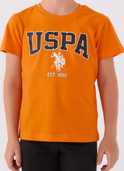 U.S. Polo Assn. Boys Orange Bermuda Set