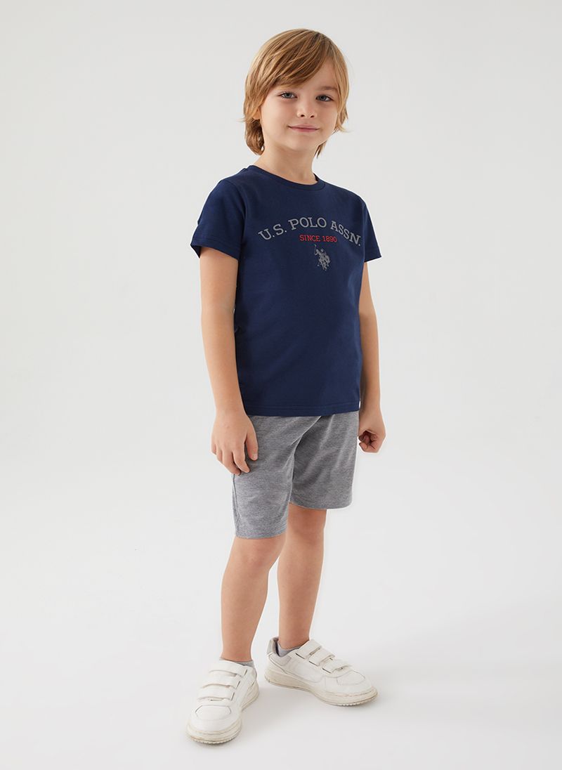 U.S. Polo Assn. Boys Navy Bermuda Set