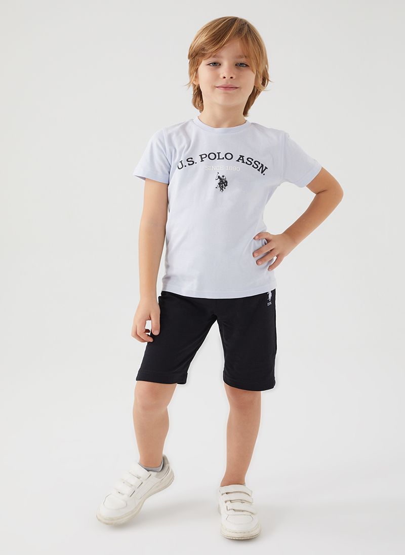 U.S. Polo Assn. Boys Blue Bermuda Set