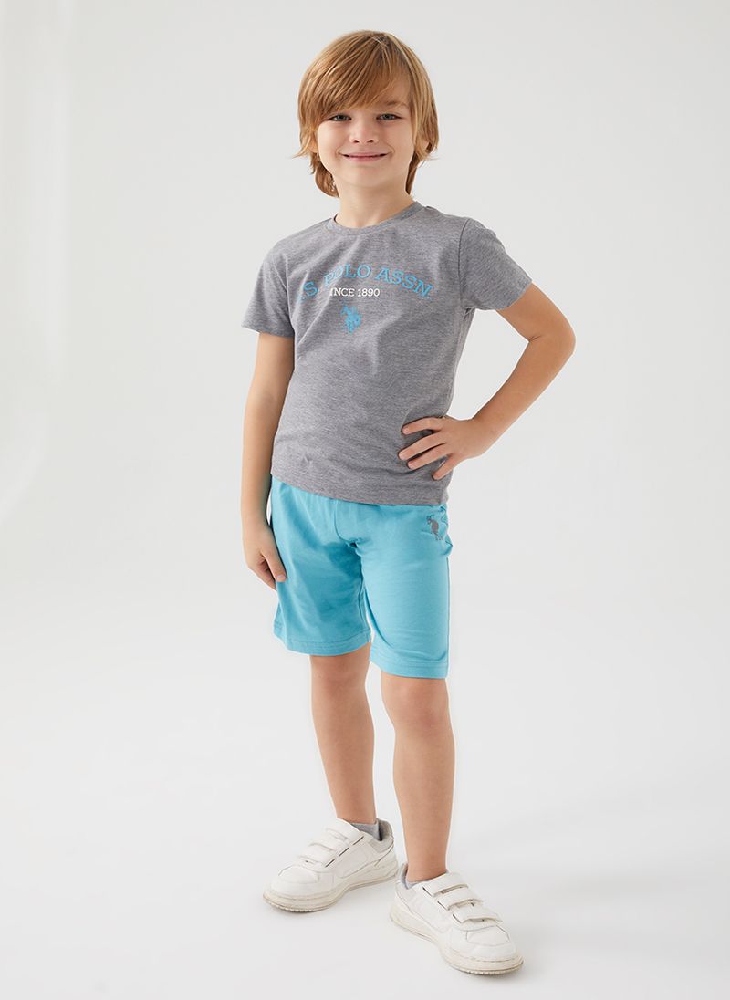 U.S. Polo Assn. Boys Grey Bermuda Set