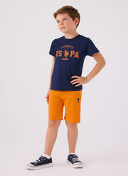 U.S. Polo Assn. Boys Navy Bermuda Set