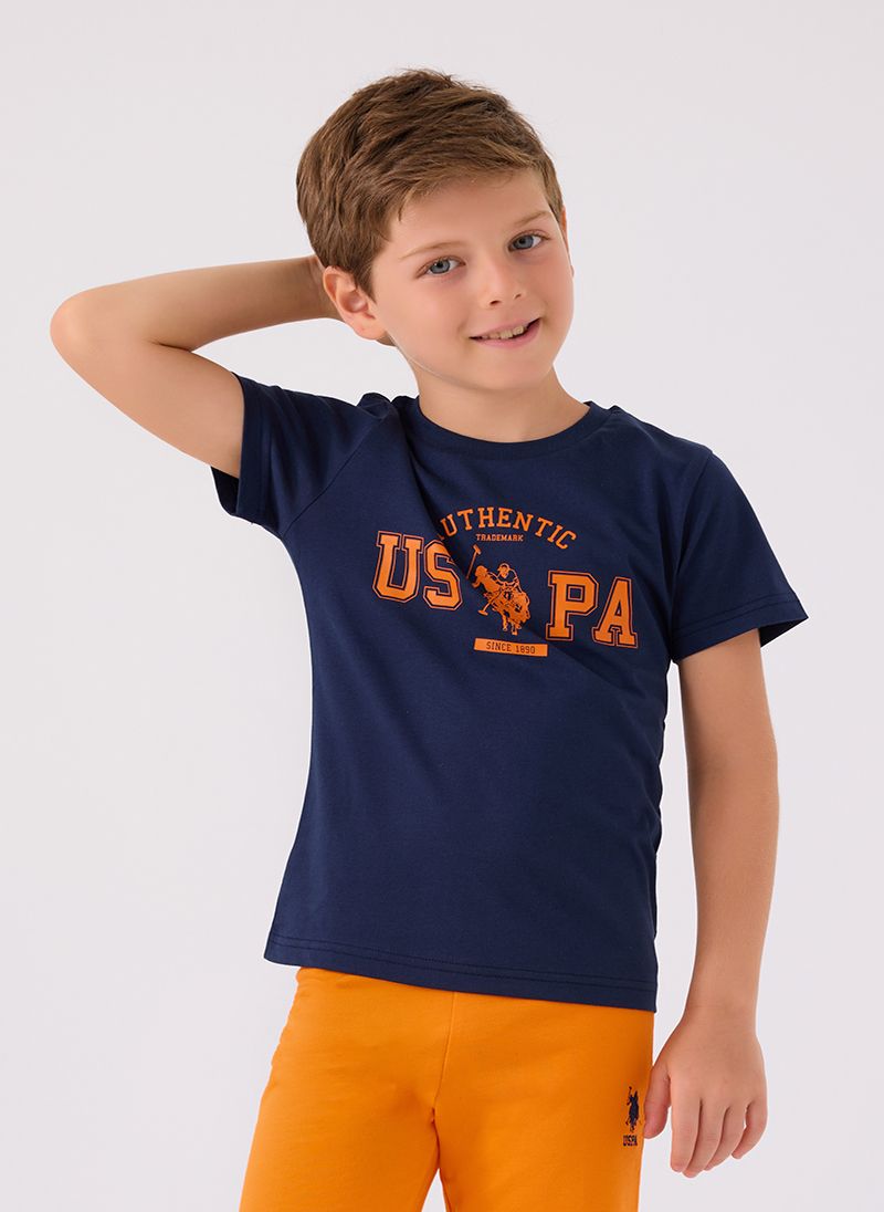 U.S. Polo Assn. Boys Navy Bermuda Set