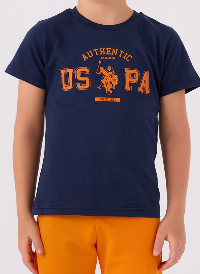 U.S. Polo Assn. Boys Navy Bermuda Set