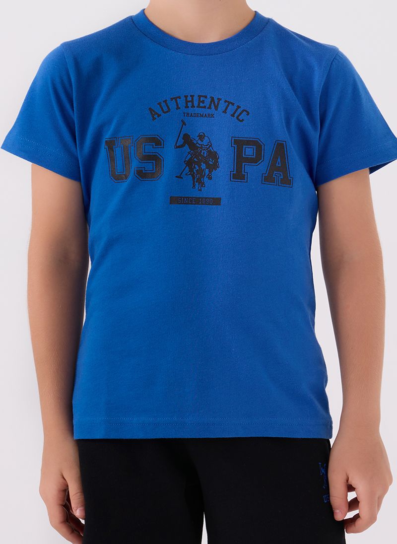 U.S. Polo Assn. Boys Blue Bermuda Set