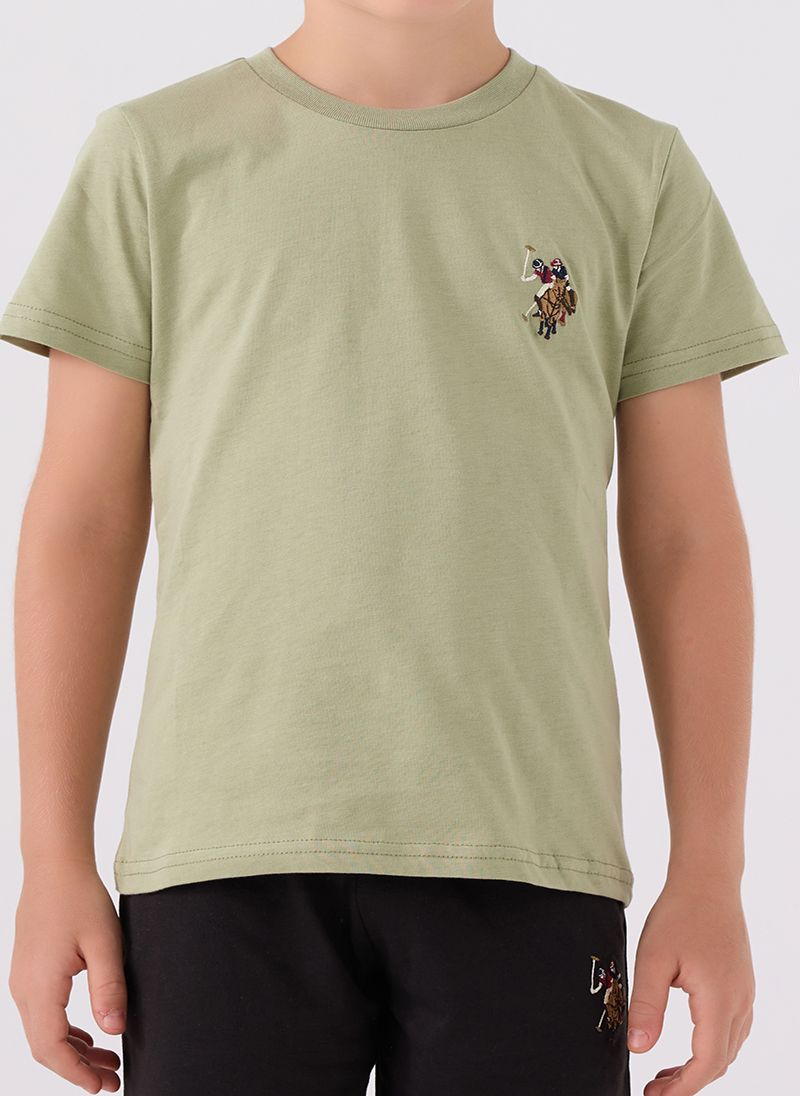 U.S. Polo Assn. Boys Green Bermuda Set