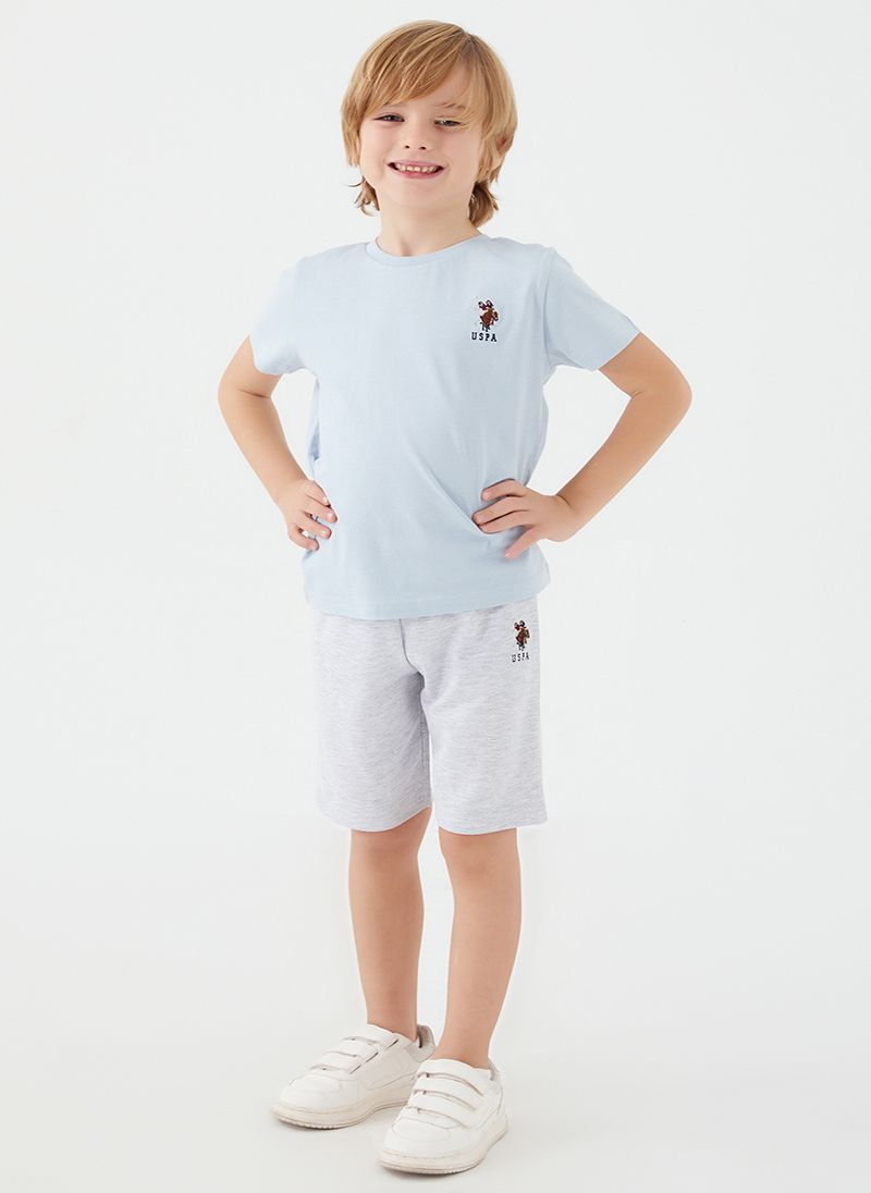 U.S. Polo Assn. Boys Grey Bermuda Set
