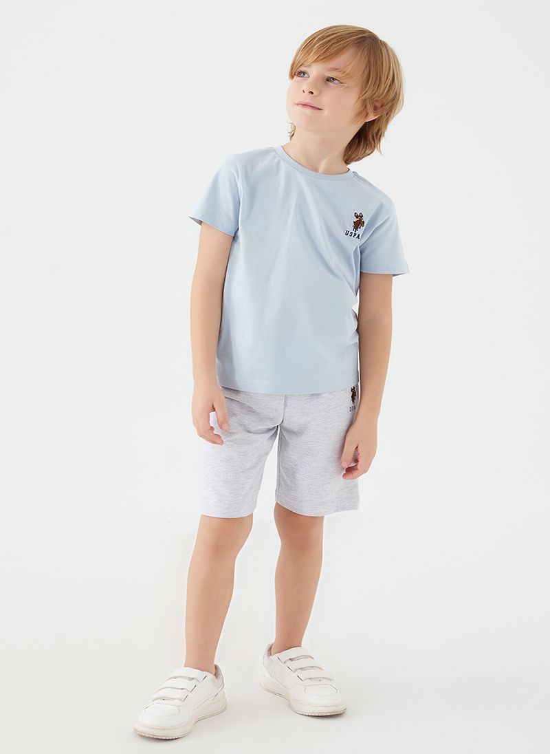 U.S. Polo Assn. Boys Grey Bermuda Set