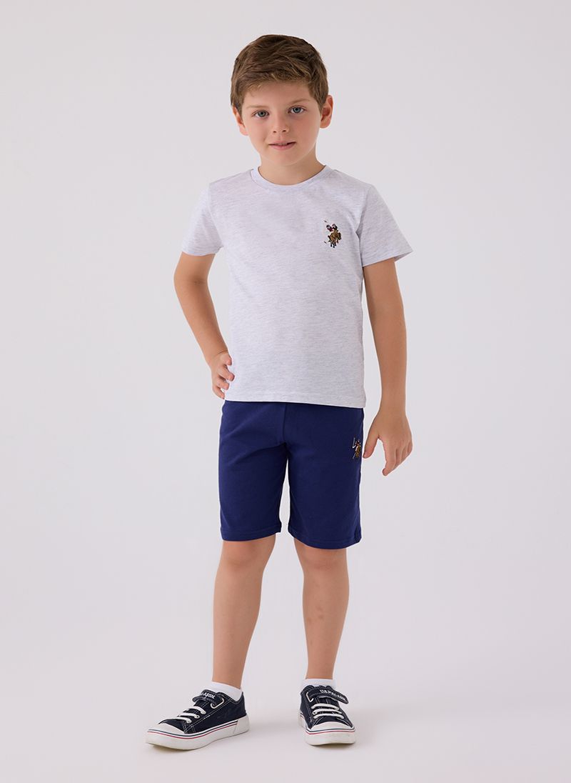 U.S. Polo Assn. Boys Grey Bermuda Set