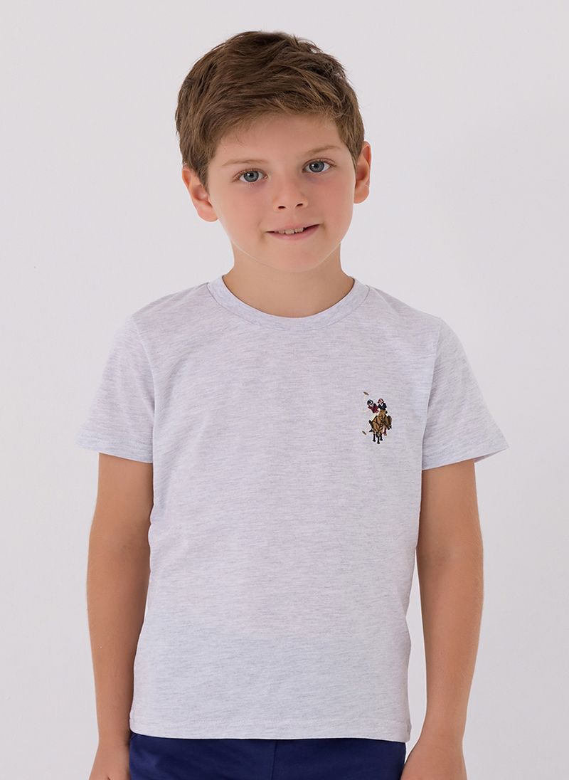 U.S. Polo Assn. Boys Grey Bermuda Set