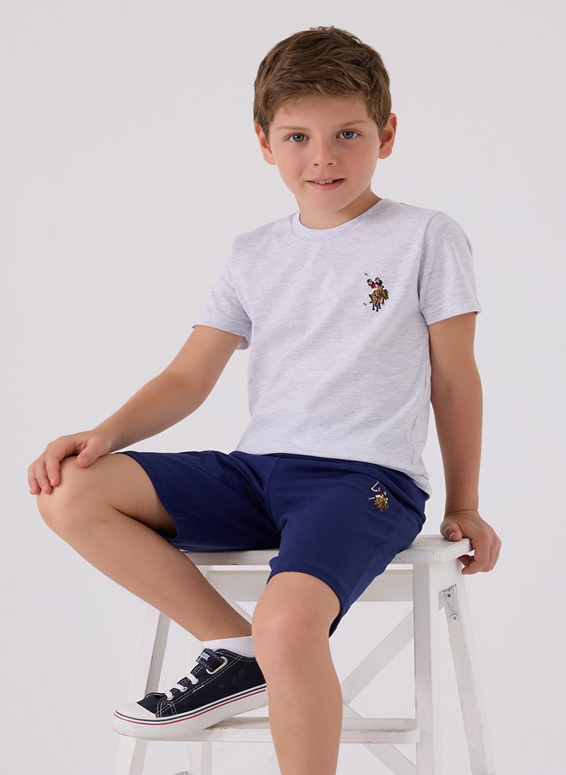 U.S. Polo Assn. Boys Grey Bermuda Set