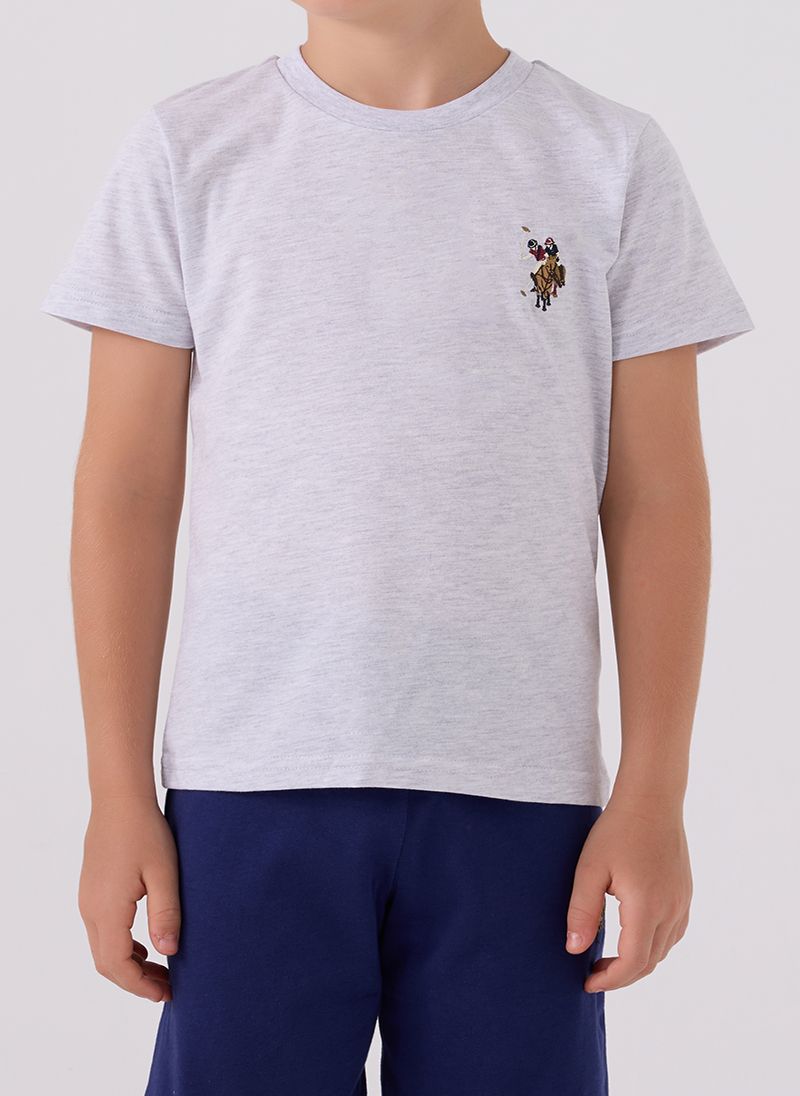 U.S. Polo Assn. Boys Grey Bermuda Set