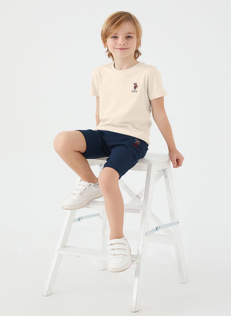 U.S. Polo Assn. Boys White Bermuda Set