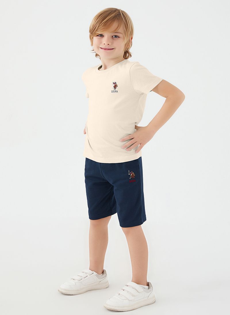 U.S. Polo Assn. Boys White Bermuda Set