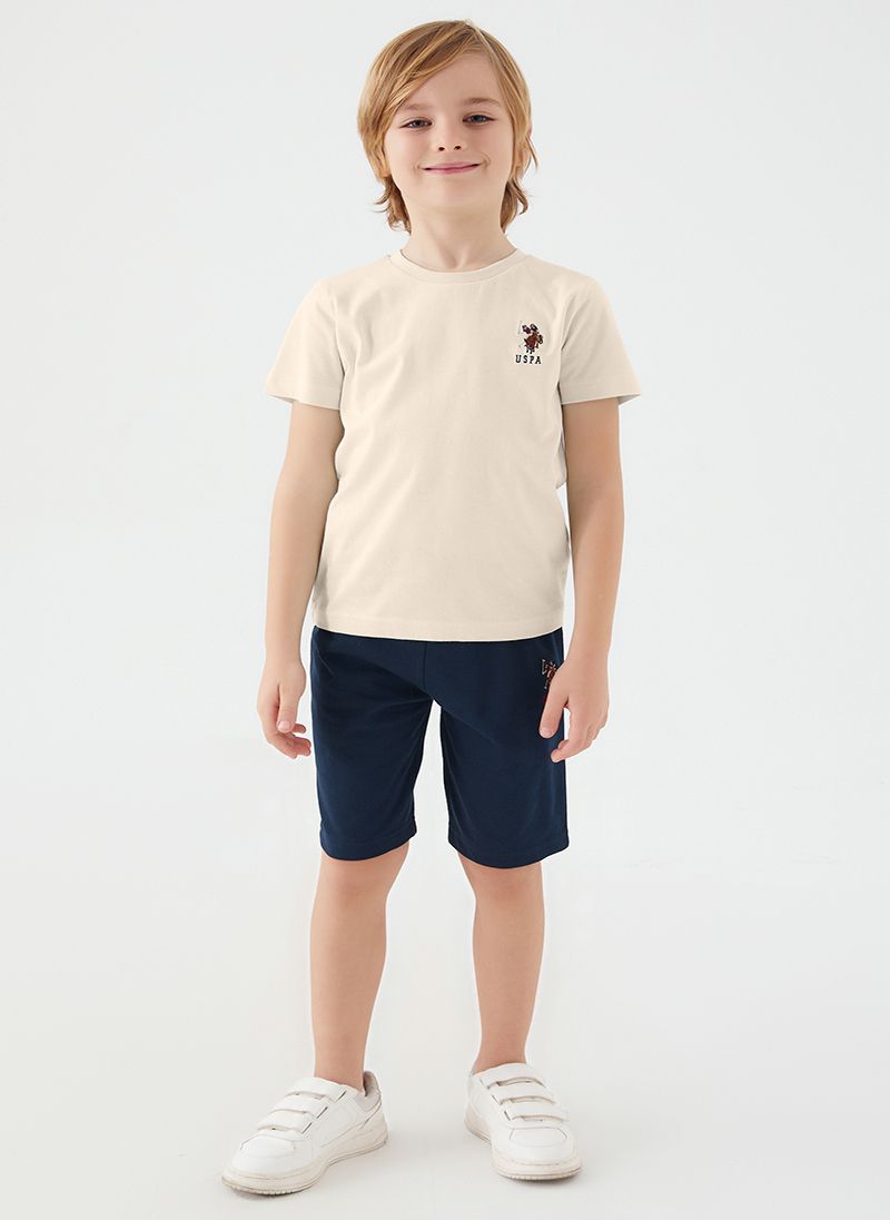 U.S. Polo Assn. Boys White Bermuda Set