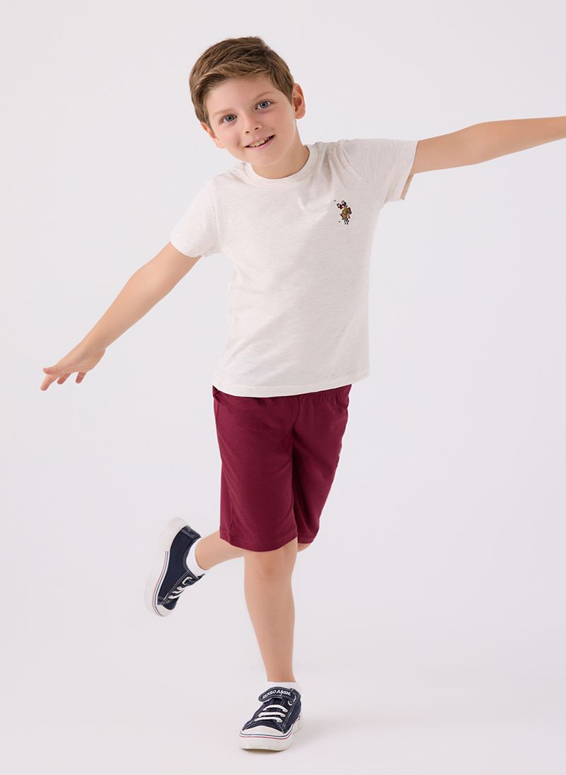 U.S. Polo Assn. Boys Beige Bermuda Set