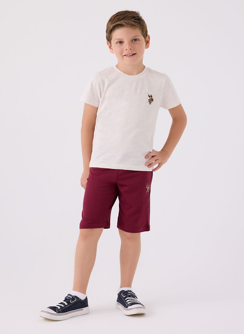 U.S. Polo Assn. Boys Beige Bermuda Set