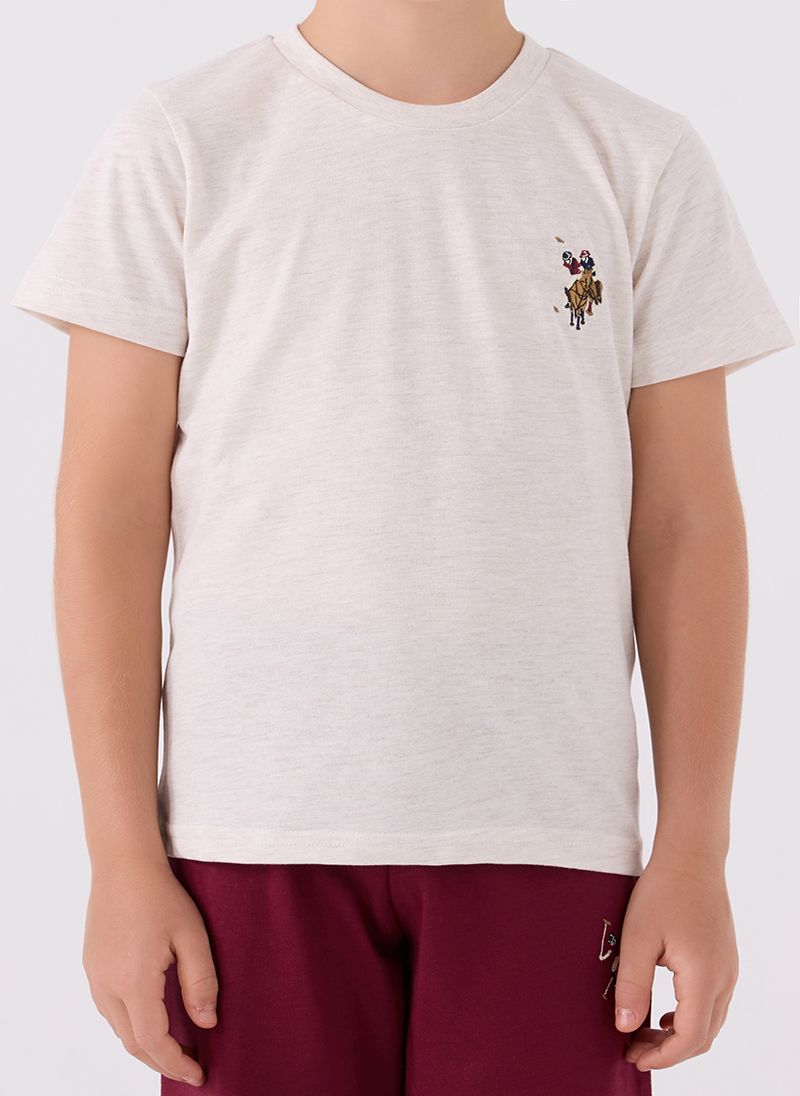 U.S. Polo Assn. Boys Beige Bermuda Set