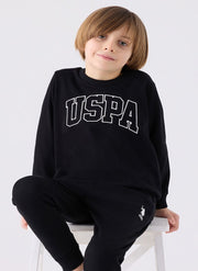 U.S. Polo Assn. Boys Black Tracksuit Set