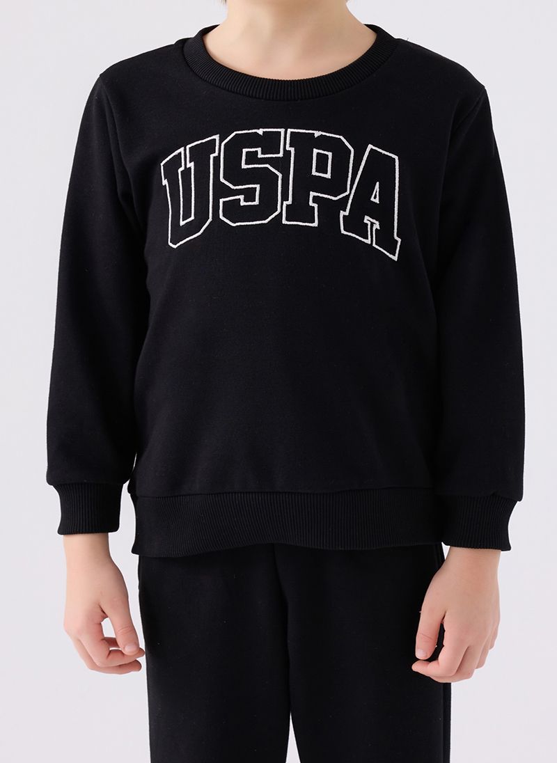 U.S. Polo Assn. Boys Black Tracksuit Set