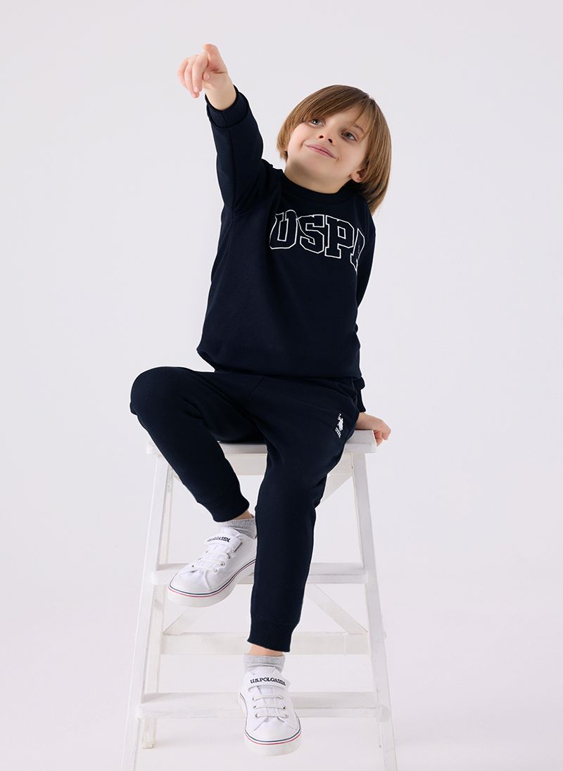 U.S. Polo Assn. Boys Navy Tracksuit Set
