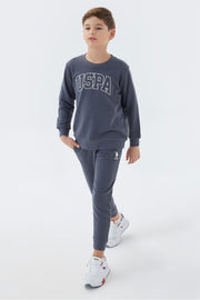 U.S. Polo Assn. Boys Grey Tracksuit Set