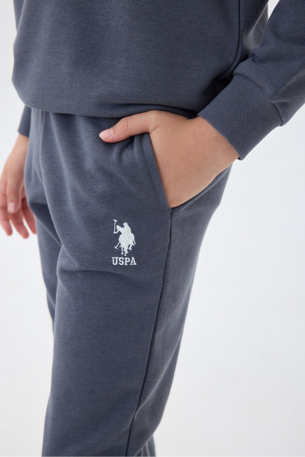 U.S. Polo Assn. Boys Grey Tracksuit Set