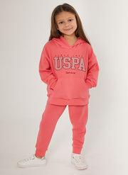 U.S. Polo Assn. Girls Pink Tracksuit Set