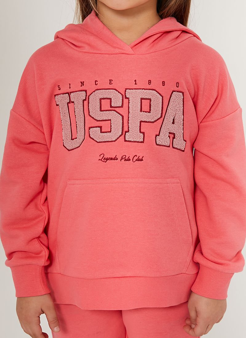 U.S. Polo Assn. Girls Pink Tracksuit Set