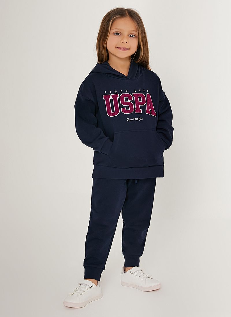 U.S. Polo Assn. Girls Navy Tracksuit Set