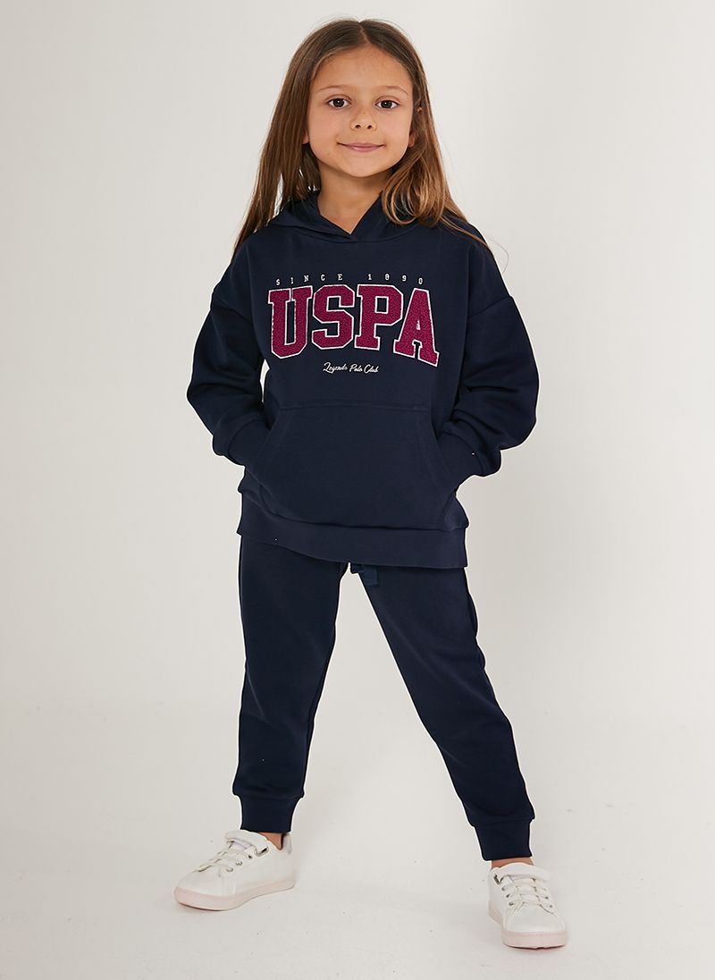 U.S. Polo Assn. Girls Navy Tracksuit Set