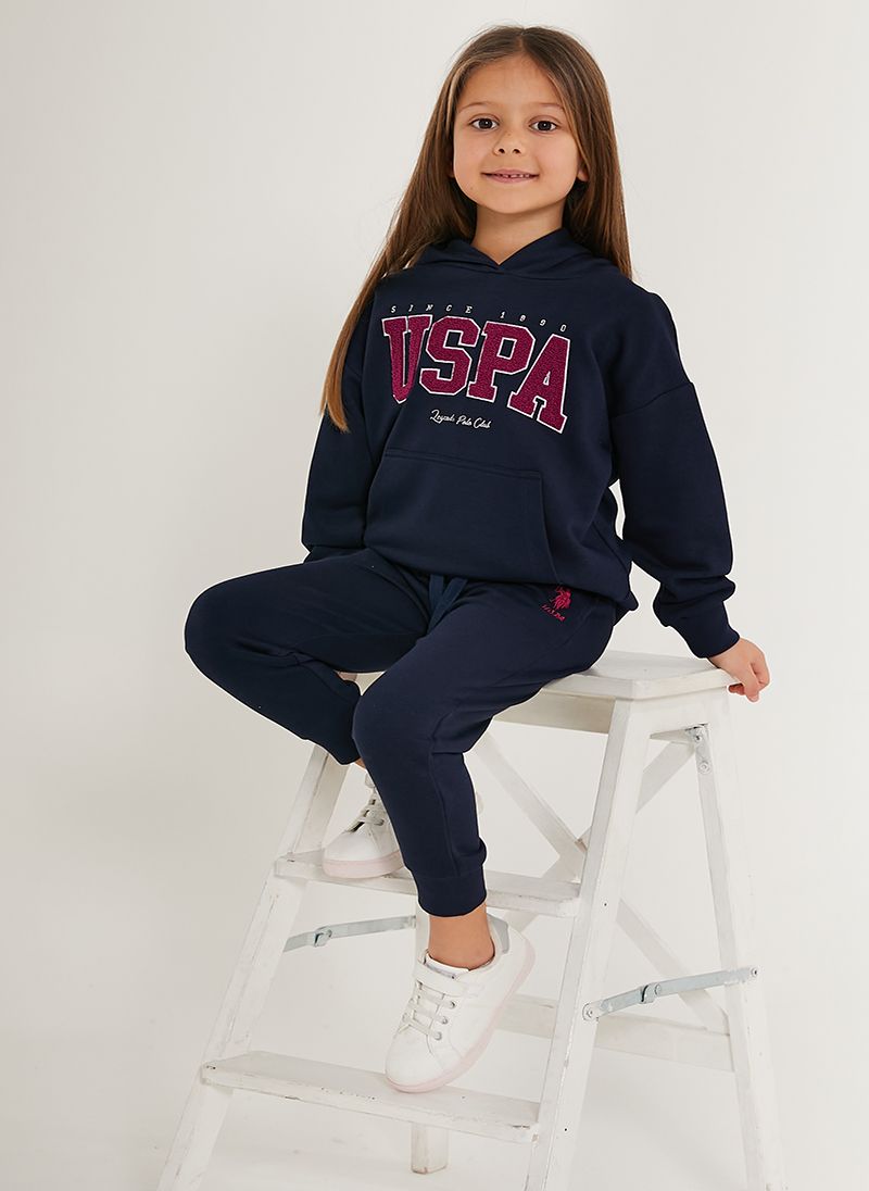 U.S. Polo Assn. Girls Navy Tracksuit Set