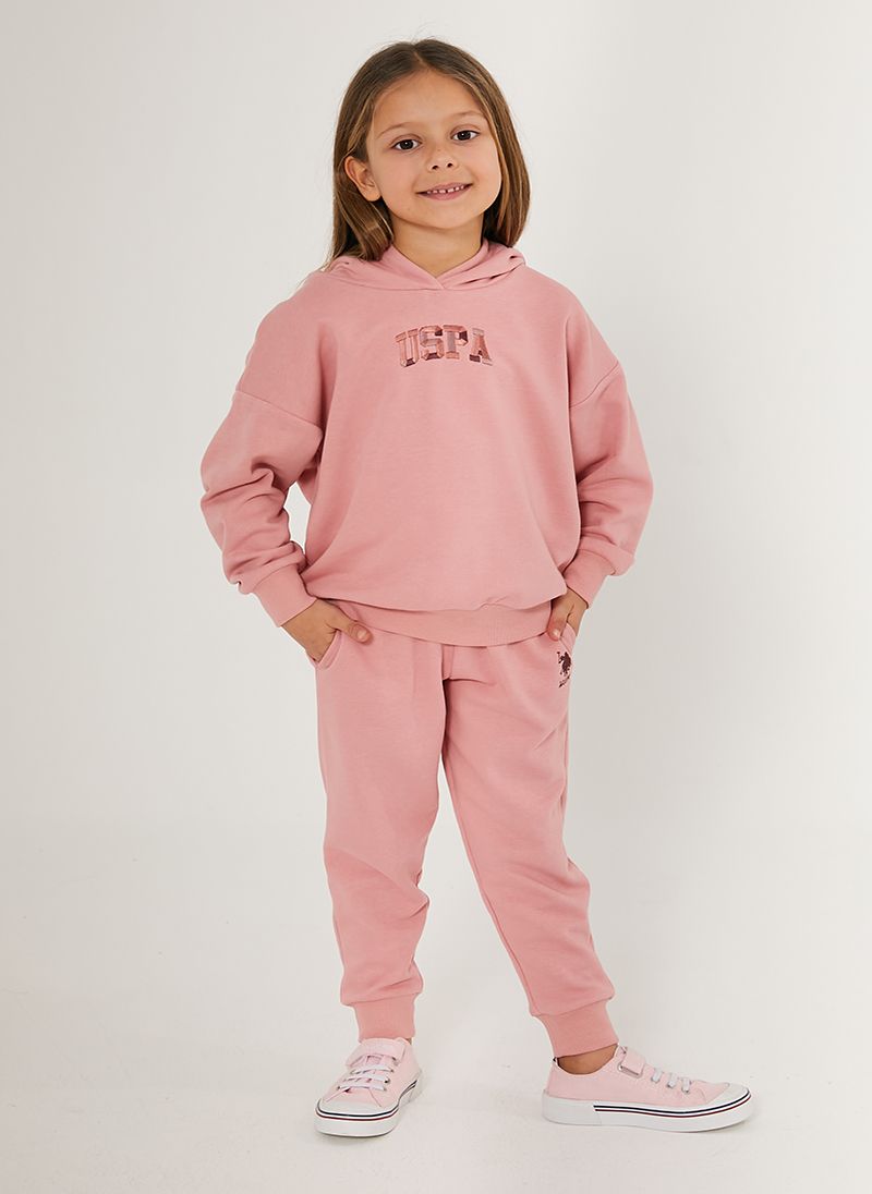 U.S. Polo Assn. Girls Pink Tracksuit Set