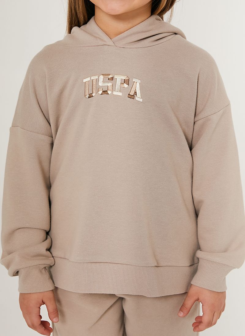 U.S. Polo Assn. Girls Cream Tracksuit Set