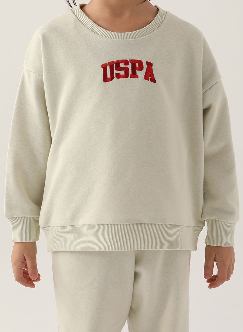 U.S. Polo Assn. Girls Beige Tracksuit Set