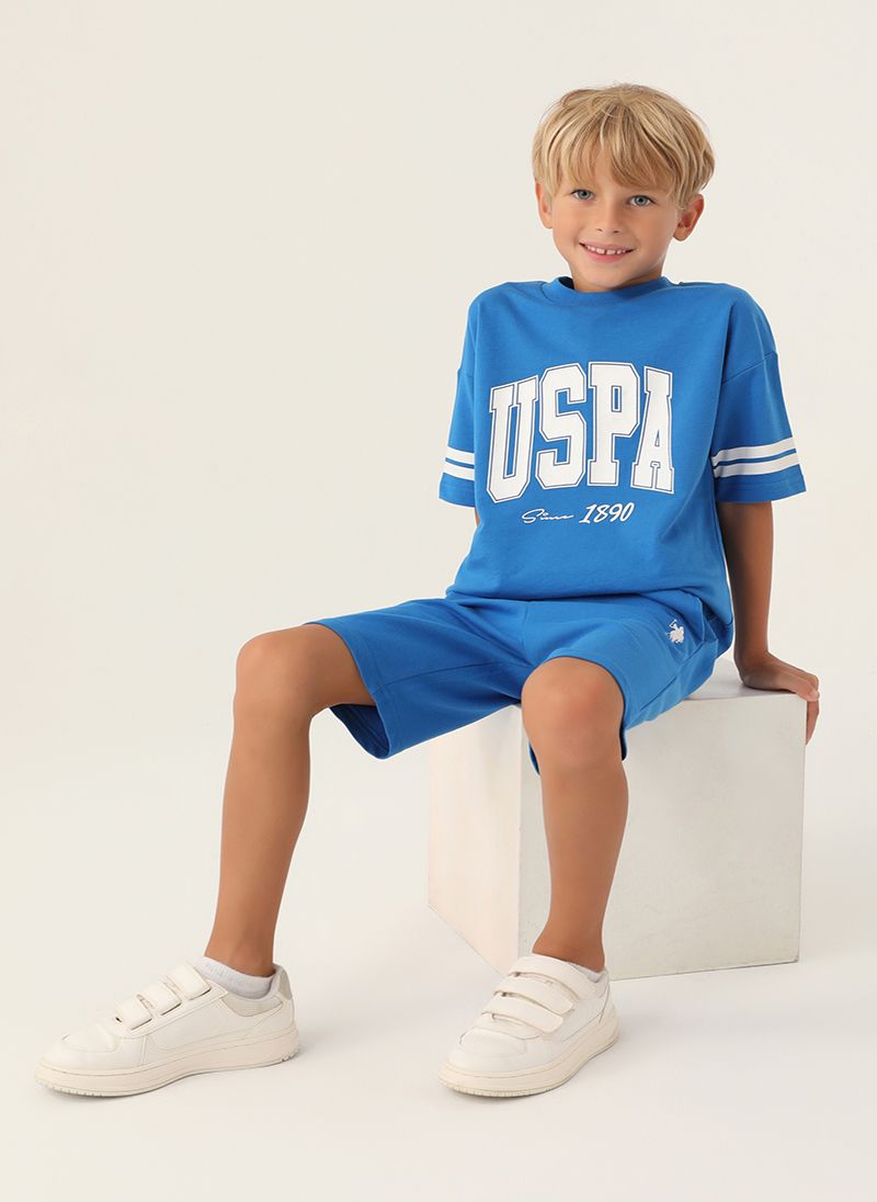 U.S. Polo Assn. Boys Cobalt Bermuda Set