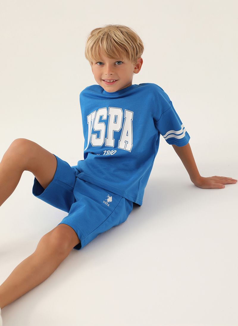 U.S. Polo Assn. Boys Cobalt Bermuda Set