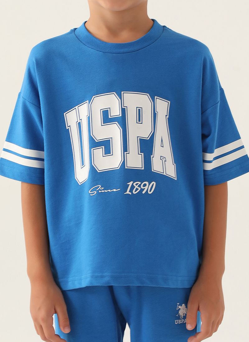 U.S. Polo Assn. Boys Cobalt Bermuda Set