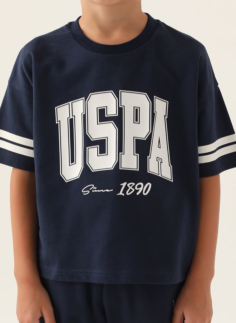 U.S. Polo Assn. Boys Navy Bermuda Set