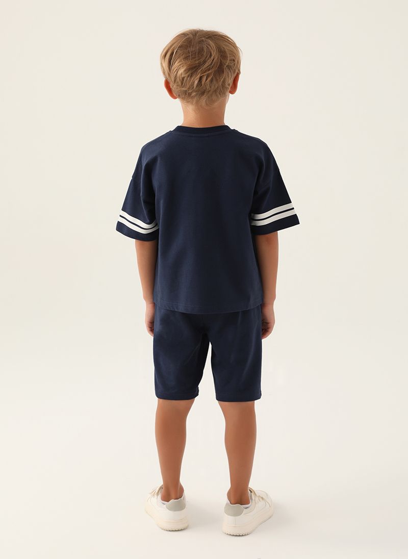 U.S. Polo Assn. Boys Navy Bermuda Set