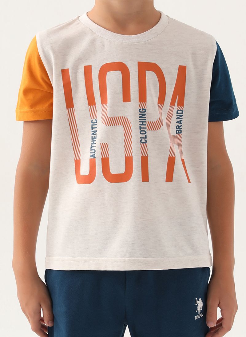 U.S. Polo Assn. Boys Beige Bermuda Set