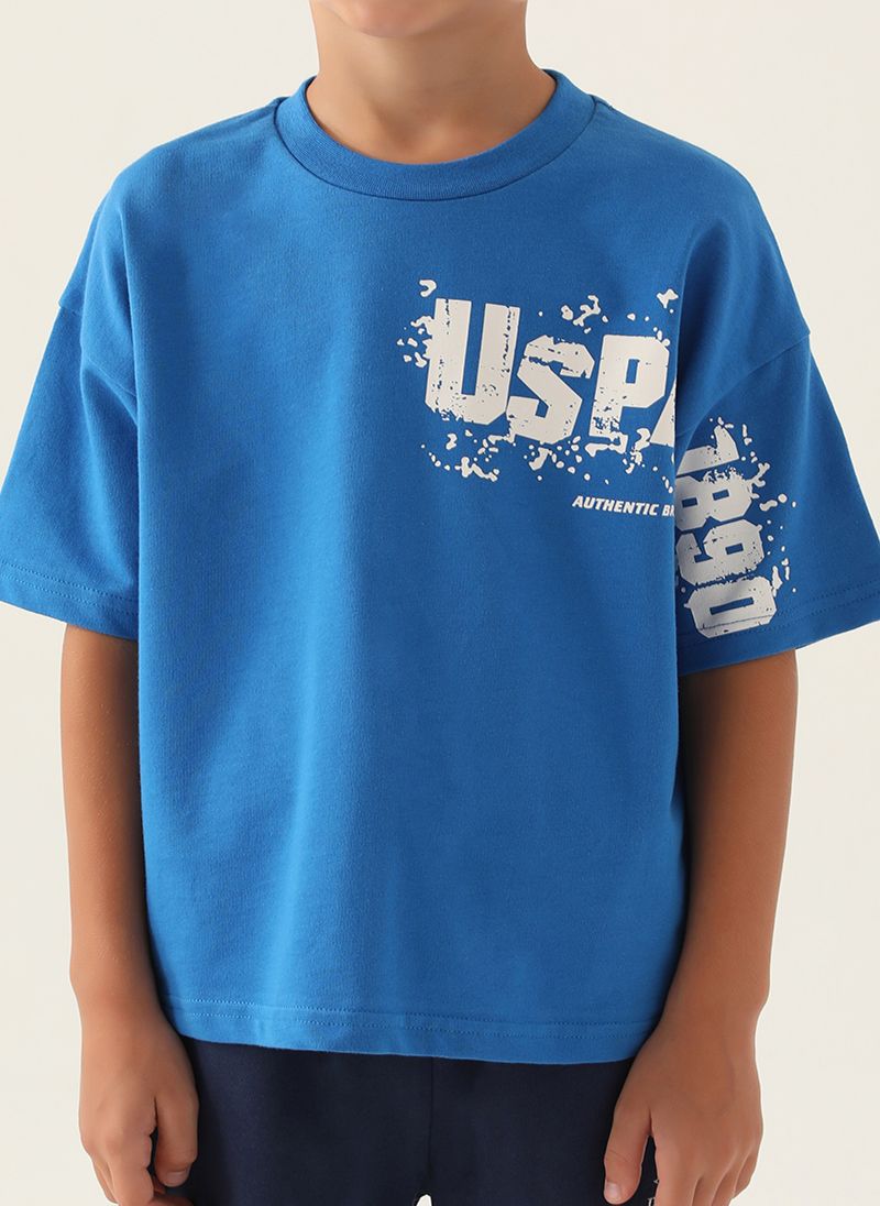 U.S. Polo Assn. Boys Cobalt Bermuda Set