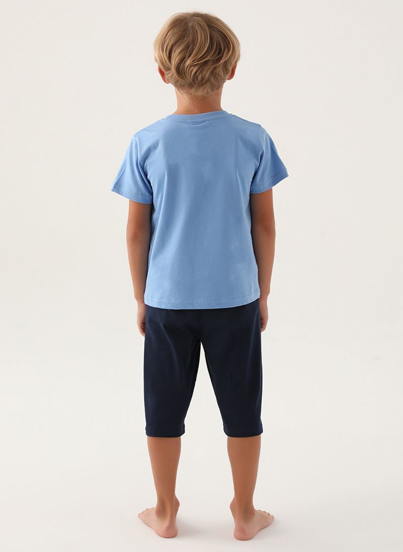 U.S. Polo Assn. Boys Blue Capri Set