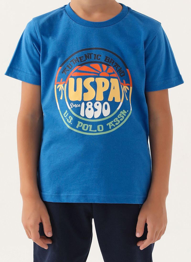 U.S. Polo Assn. Boys Cobalt Bermuda Set
