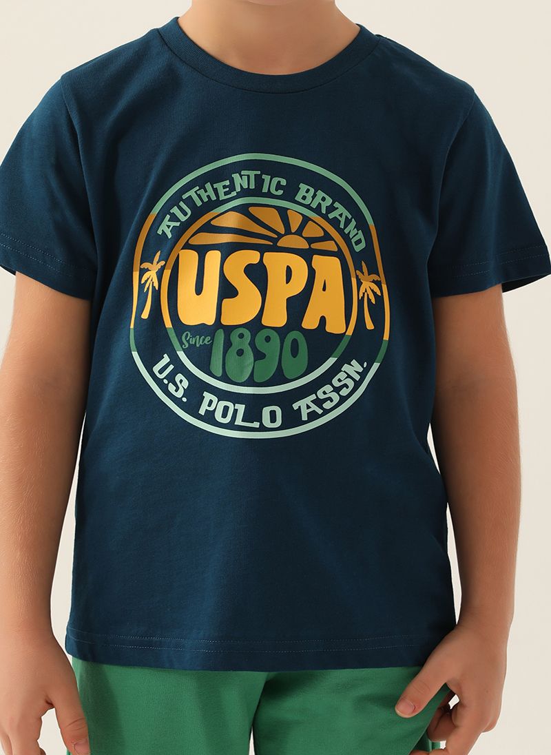 U.S. Polo Assn. Boys Blue Bermuda Set