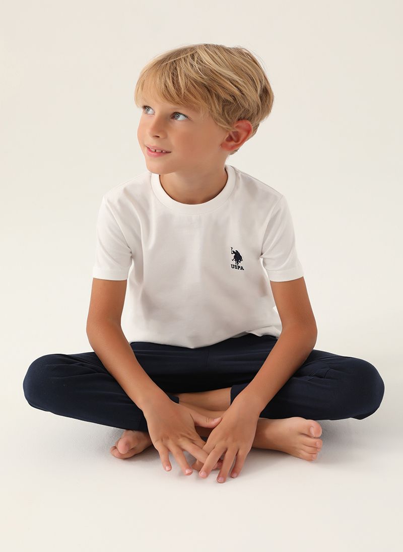 U.S. Polo Assn. Boys Beige Pyjama Set