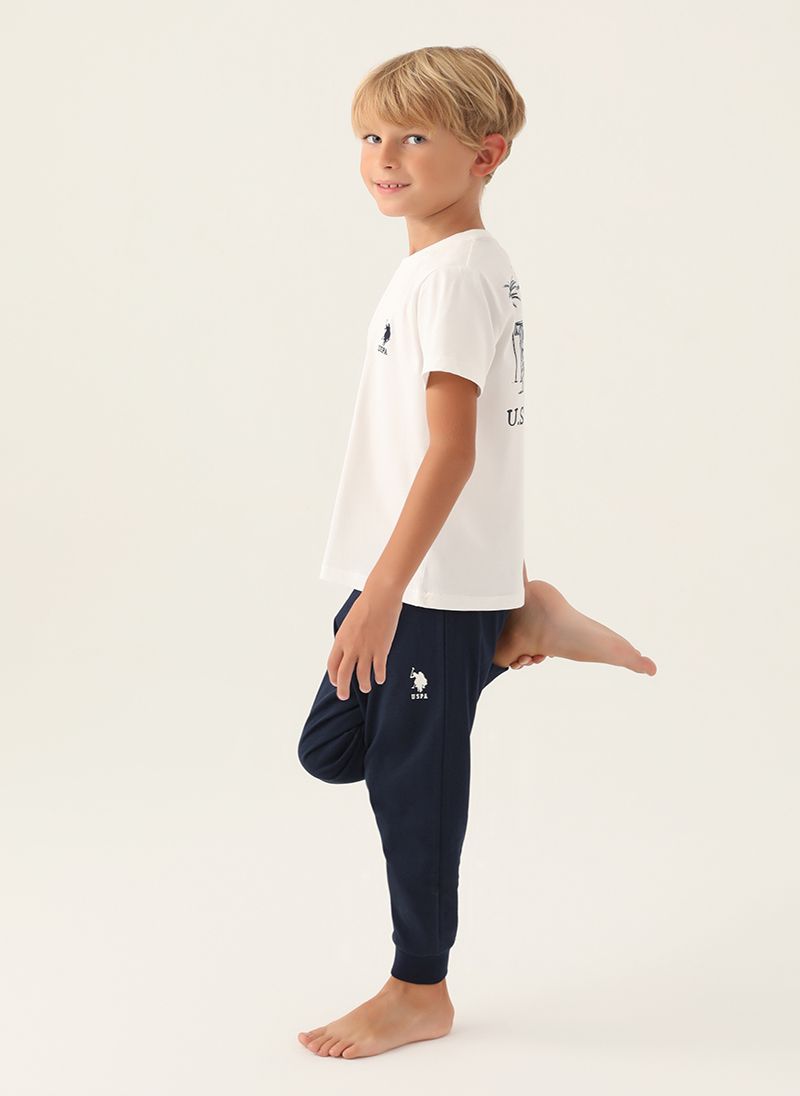 U.S. Polo Assn. Boys Beige Pyjama Set