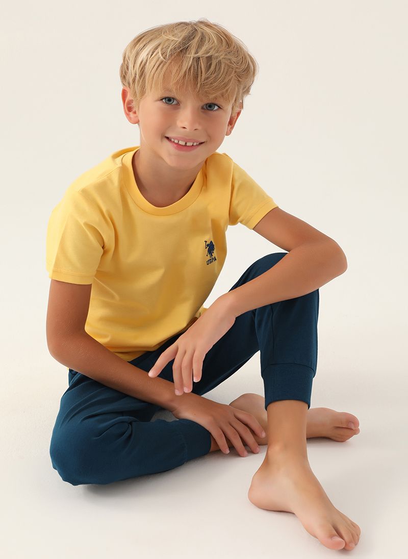 U.S. Polo Assn. Boys Yellow Pyjama Set